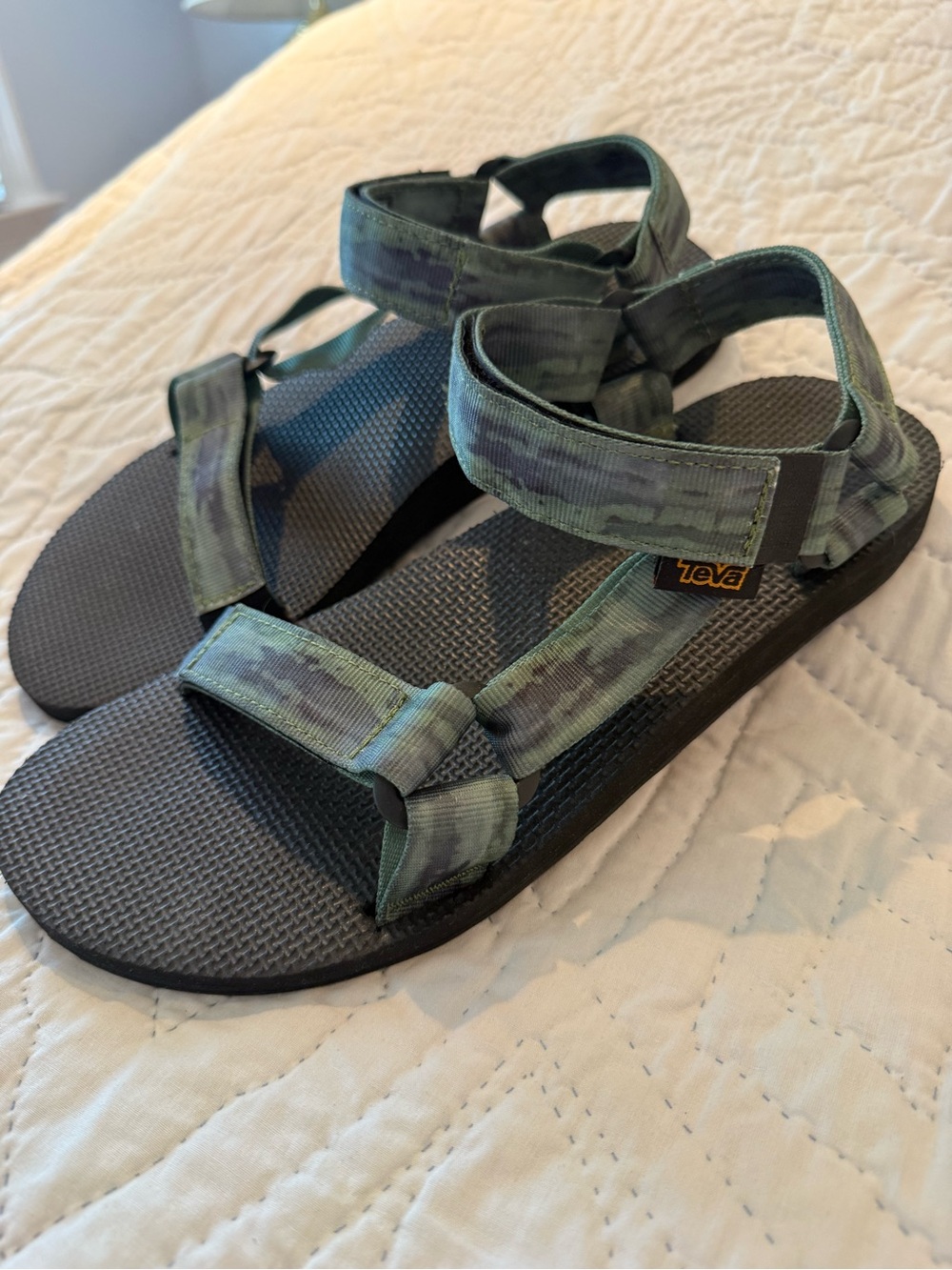Teva Men's Original Universal Green Tie dye Strap Sandals